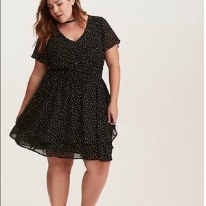 Torrid Black & White Polka Dot Dress 2X